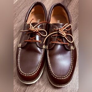 Timberland Mens Tidelands 3 Eye DarkBrown Leather Boat Shoes Size 12